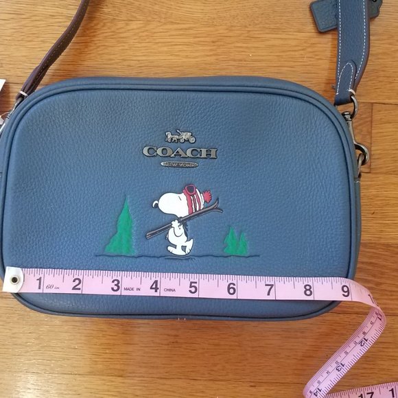 NWT Coach X Peanuts Jamie Camera Bag With Snoopy Ski Motif - Picture 10 of 11